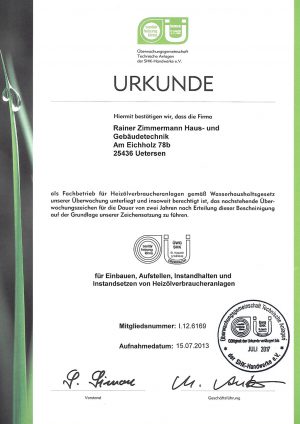 ÜWG-Urkunde